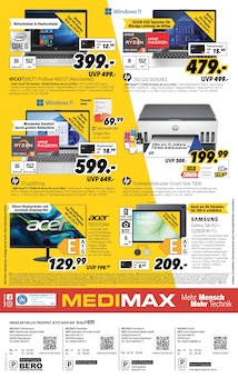 Drucker im aktuellen MEDIMAX Prospekt (Oberhausen) Drucker im MEDIMAX Prospekt "BESTE TECHNIK FÜR DEN SPÄTSOMMER." mit 8 Seiten (Oberhausen)