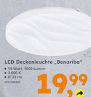LED Deckenleuchte Benariba im Angebot bei Globus-Baumarkt in Leipzig LED Deckenleuchte Benariba Angebote bei Globus-Baumarkt Leipzig für 19,99 €