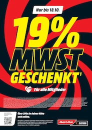Der aktuelle MediaMarkt Saturn Prospekt Der aktuelle MediaMarkt Saturn Prospekt "19% MWST GESCHENKT"