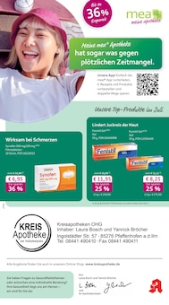 Aktueller mea - meine apotheke Prospekt (Pfaffenhofen (Ilm), 4 Seiten zum blättern mea - meine apotheke Prospekt Unsere Juli-Angebote mit 4 Seiten