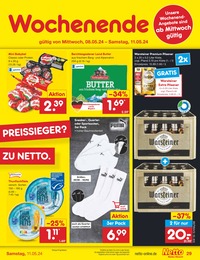 Warsteiner Premium Pilsener im Netto Marken-Discount Prospekt "Aktuelle Angebote" auf Seite 39
