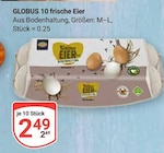 10 frische Eier Angebote von Globus bei GLOBUS Bruchsal für 2,49 €