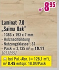 Laminat 7.0 Saima Oak im Angebot bei Hornbach in Offenbach Laminat 7.0 Saima Oak Angebote bei Hornbach Offenbach für 18,04 €