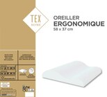 Oreiller "Ergonomique préformé" - TEX HOME en promo chez Carrefour Niort à 18,74 €