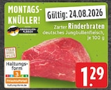 Rinderbraten im Angebot bei EDEKA in Koblenz Rinderbraten Angebote von Jungbullen Fleisch bei EDEKA Koblenz für 1,29 €
