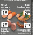 Aktuelles Streichmettwurst fein Angebot bei E center in Recklinghausen ab 1,99 €