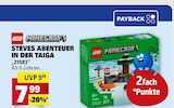 Minecraft Steves Abenteuer in der Taiga Angebote von LEGO bei E center Mainz für 7,99 €