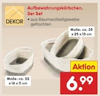Aufbewahrungskörbchen Angebote von DEKOR bei Netto Marken-Discount Bremen für 6,99 €