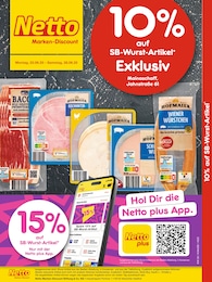 Netto Marken-Discount Prospekt für Stockstadt mit 2 Seiten Netto Marken-Discount Prospekt für Stockstadt: "10% auf SB-Wurst-Artikel", 2 Seiten, 23.06.2025 - 28.06.2025