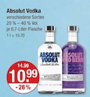 Vodka im V-Markt Prospekt Vodka von Absolut im aktuellen V-Markt Prospekt für 10,99 €
