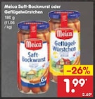 Aktuelles Saft-Bockwurst oder Geflügelwürstchen Angebot bei Netto Marken-Discount in Paderborn ab 1,99 €