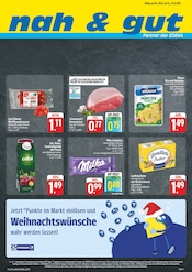 nah und gut Supermarkt Prospekt der aktuellen Woche mit 8 Seiten, gültig von 08.12.2025 bis 13.12.2025, in Kubschütz und Umgebung Aktueller nah und gut Supermarkt Prospekt in Kubschütz und Umgebung, "Wir lieben Lebensmittel!" mit 8 Seiten, 08.12.2025 - 13.12.2025