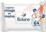 Lingettes visage et mains - Biolane en promo chez Super U Lingettes visage et mains - Biolane dans le catalogue Super U