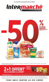 Promos Chocolat dans le catalogue "-50% DE REMISE IMMÉDIATE SUR LE 2ÈME" de Intermarché Super Chocolat en promo dans le catalogue Intermarché Super à la page 1