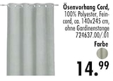 Ösenvorhang Cord Angebote bei SB Möbel Boss Bonn für 14,99 €