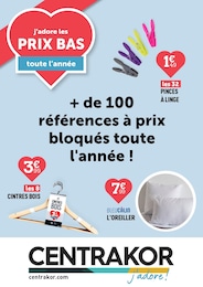 Centrakor Catalogue "J'adore les PRIX BAS", 1 page, Décines-Charpieu,  18/09/2023 - 01/10/2023