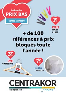 Prospectus Centrakor à Épinay-sur-Seine, "J'adore les PRIX BAS", 1 page de promos valables du 18/09/2023 au 01/10/2023