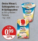 Aktuelles Schlagsahne oder H-Schlagsahne Angebot bei V-Markt in München ab 0,99 €