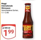 Internationale Würzsauce im Angebot bei GLOBUS in Oberursel Internationale Würzsauce Angebote von Maggi bei GLOBUS Oberursel für 1,99 €