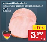Kasseler-Minutensteaks  im aktuellen Netto Marken-Discount Prospekt für 3,29 €