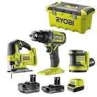 Lot de 3 outils électroportatifs 18 V RCK183K-2C42T Ryobi - Ryobi dans le catalogue Castorama