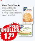 Tasty Snacks Sesame & Sea Salt Rounds im V-Markt Prospekt Tasty Snacks Sesame & Sea Salt Rounds von Wasa im aktuellen V-Markt Prospekt für 1,99 €