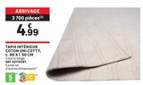 Tapis intérieur coton uni Cotty, L. 80 x l. 50 cm en promo chez LEROY MERLIN Argenteuil à 4,99 €