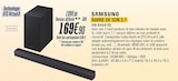 Barre de son 2.1 - SAMSUNG en promo chez Proxi Confort Barre de son 2.1 - SAMSUNG dans le catalogue Proxi Confort