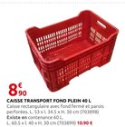 Rural Master Guichainville - Promo Caisse transport fond plein 40 L Promo Caisse transport fond plein 40 L à 8,90 € dans le catalogue Rural Master à Guichainville