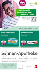 mea - meine apotheke Apotheken Prospekt der aktuellen Woche mit 4 Seiten, gültig von 01.06.2026 bis 30.06.2026, in Rutesheim und Umgebung Aktueller mea - meine apotheke Apotheken Prospekt in Rutesheim und Umgebung, "Unsere Juni-Angebote" mit 4 Seiten, 01.06.2026 - 30.06.2026