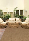 Tapis tissé plat décor chevron moka en promo chez Décor Discount Tapis tissé plat décor chevron moka dans le catalogue Décor Discount