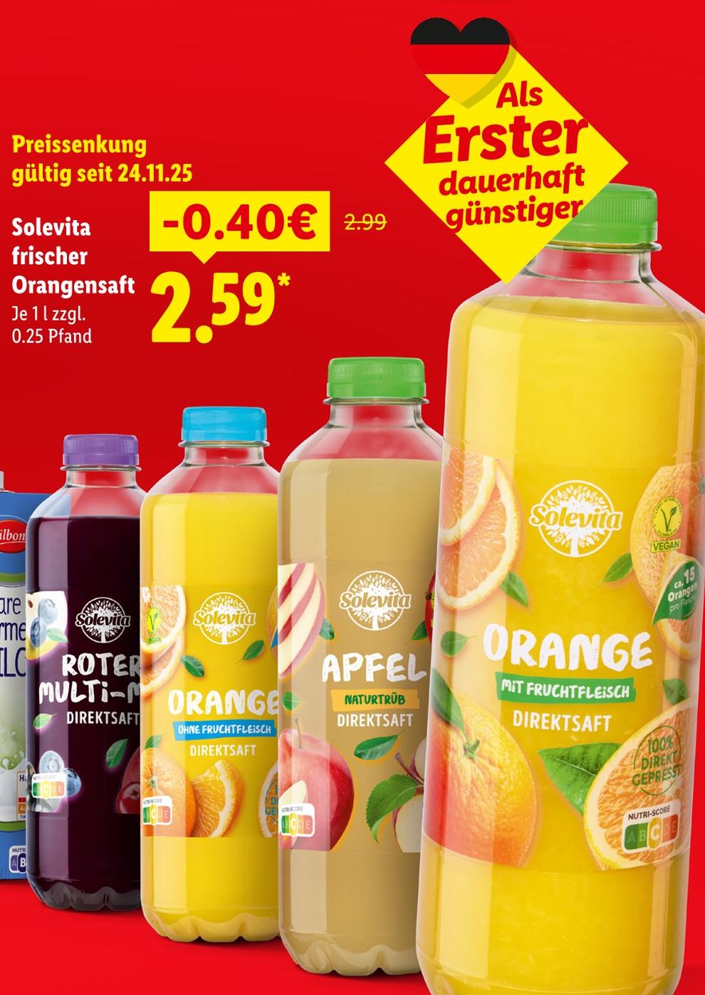 Orange ohne Fruchtfleisch Direktsaft