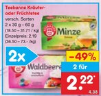 Kräutertee Angebote von Teekanne bei Netto Marken-Discount Altenburg für 2,22 €