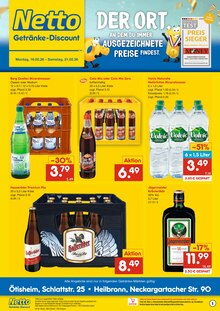 Cola im Netto Marken-Discount Prospekt "DER ORT, AN DEM DU IMMER AUSGEZEICHNETE PREISE FINDEST." mit 2 Seiten (Heilbronn)