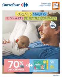 Prospectus Carrefour, "Parents malins",  pages, 17/01/2023 - 06/02/2023