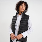 Doudoune légère droite sans manches noir femme - La Halle à Amiens Doudoune légère droite sans manches noir femme en promo chez La Halle Amiens à 25,99 €