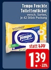 Feuchte Toilettentücher bei EDEKA im Oberhausen Prospekt für 1,39 €