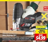 Akku-Stichsäge 20 V von PARKSIDE PERFORMANCE für 54,99 € bei Lidl im Angebot Akku-Stichsäge 20 V von PARKSIDE PERFORMANCE im aktuellen Lidl Prospekt