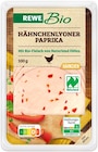 Hähnchen-Lyoner Paprika im Angebot bei REWE in Jena Hähnchen-Lyoner Paprika Angebote von REWE Bio bei REWE Jena für 1,59 €