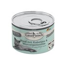 LandFleisch Cat Adult Pastete Rind + Kabeljau + Wurzelpetersilie 195 g Angebote von Landfleisch bei Zookauf Neuss für 0,99 €