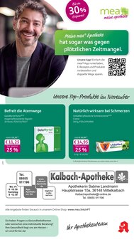 mea - meine apotheke Prospekt der KW 47 "Unsere November-Angebote" Aktueller mea - meine apotheke Prospekt "Unsere November-Angebote" Seite 1 von 4 Seiten