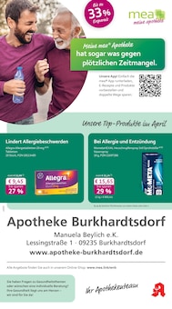 mea - meine apotheke Prospekt der Woche "Unsere April-Angebote" Seite 1, 01.04.2026 bis 30.04.2026 für Burkhardtsdorf Aktueller mea - meine apotheke Prospekt "Unsere April-Angebote" Seite 1 von 4 Seiten für Burkhardtsdorf