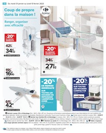 Prix et réduction Etendoir dans le prospectus Carrefour en cours Offre Etendoir dans le catalogue Carrefour du moment à la page 72