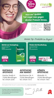 Aktueller mea - meine apotheke Prospekt "Unsere August-Angebote" Seite 1 von 4 Seiten für Wendlingen