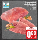 E center - Schweineschnitzel oder Schlegelbraten Angebot im Prospekt Schweineschnitzel oder Schlegelbraten bei E center im Prospekt "" für 0,69 €
