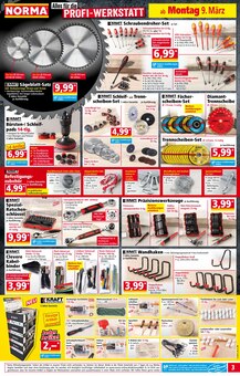 Bohrmaschine im Norma Prospekt "Mehr fürs Geld" mit 18 Seiten (Moers)