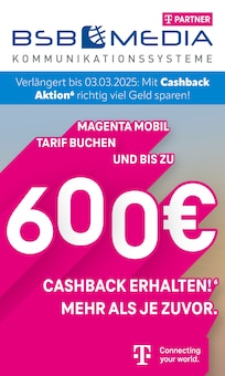 BSB mobilfunk Prospekt Verlängert bis zum 03.03.2025: Mit Cashback Aktion richtig viel Geld sparen! mit  Seiten in Broderstorf und Umgebung