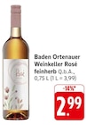 E center Rickenbach - Baden Ortenauer Weinkeller Rosé feinherb Angebot im Prospekt Baden Ortenauer Weinkeller Rosé feinherb bei E center im Rickenbach Prospekt für 2,99 €