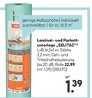 Laminat- und Parkettunterlage Angebote von SELITAC bei Hellweg Rheda-Wiedenbrück für 22,99 €