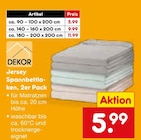 Jersey Spannbettlaken Angebote von DEKOR bei Netto Marken-Discount Villingen-Schwenningen für 5,99 €